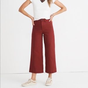 Madewell Tall Emmett Wide-Leg Pant Dusty Burgundy
